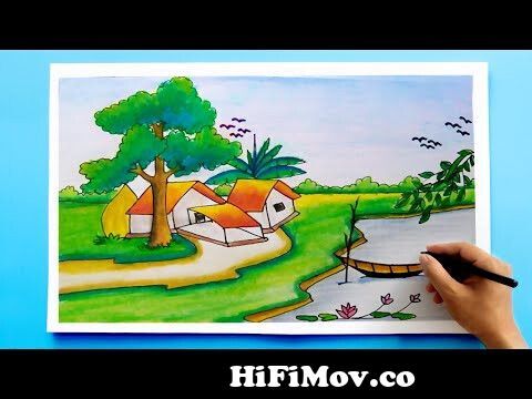 Easy Oil Pastel Landscape painting for beginners | MOUNTAIN SCENERY | Oil  Pastel Drawing - YouTube