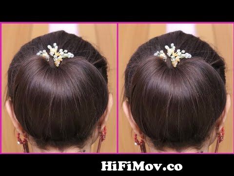 Clutcher Juda Bun Hairstyle For Ladies | Wedding Hairstyle For Long Hair |  Simple Juda Hairstyle from simpal juda Watch Video 