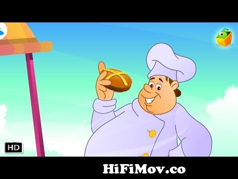 Hot Cross Buns | English Nursery Rhymes | Cartoon Animated Rhymes For Kids  from bangla hot jump song Watch Video 