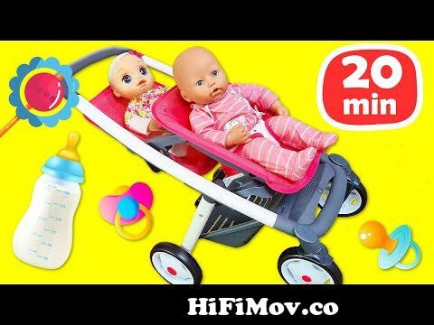Baby Alive doll & Baby Annabell doll. A double stroller for Baby Born  dolls. Baby videos & routines. from new doll Watch Video 