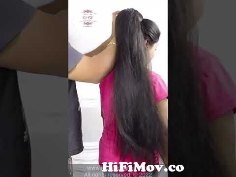 Manaswini's Floor Length, Dense & Extra Thick Hair Hairstyling Into Big Hair  Bun By Male Hairdresser from indian long hair bun Watch Video 
