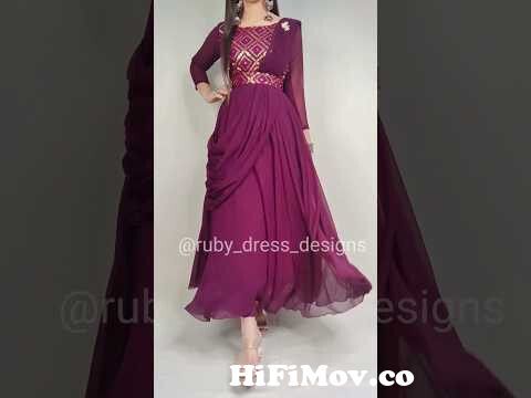 Video  Front Open Gown  Party Wear Cutting Stitching  DIY