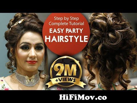 Easy Party Hairstyle Tutorial | Step By Step Bridal Hair Tutorial Video |  Krushhh by Konica from indian mek up and hairstyle step 3gp video download  Watch Video 