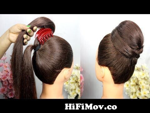 very easy hairstyle with using clutcher || easy Hairstyles For Party ||  clutcher hairstyle from চুল বাদার নিয়ম Watch Video 