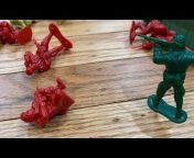 Plastic toy soldiers stop motion