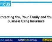 License is for single fee earner to access CPD session for 12 months.nnThis session explores how to protect your personal wealth and your business should anything happen to you.nnLearning Outcomes:nn- The role of Trauma/Life/TPD and Income Protection Insurance in protecting your wealthn- Issues to consider when structuring your insurancen- The difference between structuring your insurance inside and outside of superannuationn- The Role of Key Person and Business Expense insurance in protecting y
