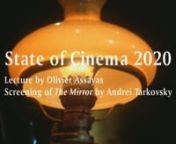 In 2018, by analogy with similar initiatives in other art forms, Sabzian created a new yearly tradition: Sabzian invites a guest to write a State of Cinema and to choose a film that connects to it. This way, once a year, the art of film is held against the light: a speech that challenges cinema, calls it to account, points the way or refuses to define it, puts it to the test and on the line, summons or embraces it, praises or curses it. A plea, a declaration, a manifest, a programme, a testimony