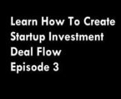 Learn how to create deal flow for venture investments if you are an angel, family office or an syndicate. There are not enough good companies and there is so much money chasingngood founders. The success of an angel investor is to get into the top 5% of the deals. The whole point of venture investing is to identify startups that have high-growth potential early on and invest before they actually take off. Success in Angel Investing is probably 10% about picking, and 90% about sourcing the right