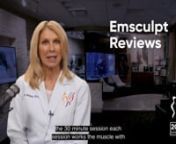 Emsculpt reviews. What kind of results are being seen with Emsculpt the non-surgical body contouring treatment designed to build muscle and reduce fat. Patient satisfaction ratings from clinical trials and online Web sites rank and sculpt with an 82 to 90 percent patient satisfaction rating. If you are considering body contouring treatment what should you know. Emsculpt achieves its effect with the use of high intensity focused electromagnetic energy delivered through one or two hand piece panel