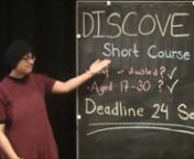 Sahera Khan introduces the application process for Discover - short course.