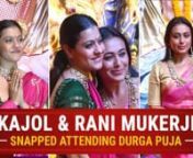 On Tuesday, the entire nation celebrated Dussehra in full swing.Kajol was spotted at a pandal as she attended Durga Puja, along with mom Tanuja, sister Tanishaa, director Ayan Mukerji, actor Rani Mukerji, and cousins. Kajol, Rani, and Tanishaa were dressed in their traditional best. They were seen wearing pretty saris, the guys, on the other hand, wore simple kurta pajamas. Kajol was seen attending the Durga Puja regularly. Ayan Mukerji was seen wearing a maroon kurta. Their entire family posed