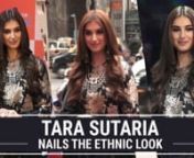 Tara Sutaria was spotted in an ethnic attire in Mumbai. She opted for an all-black ethnic look. On the work front, she will be seen in Marjaavaan starring Sidharth Malhotra, Riteish Deshmukh and Rakul Preet Singh. She made her Bollywood debut this year with &#39;Student of the Year 2&#39;.