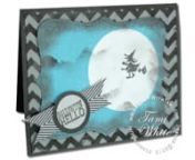 More info: http://stampwithtami.com/blog/2013/10/witches-broomnnI created this card for the Stampin&#39; Up Founders Circle retreat in St. George, UT last month. I love the witch on the broom flying over the moon! Too stinkin&#39; cute. Catch the video for my