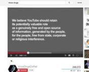 YouTube, please uncensor KnowDrugsDot Net from uncensor