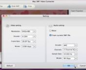 http://www.swfvideoconverter.com/swf-converter-mac.html SWF Converter for Mac This video tutorial shows how to convert local and online SWF files to MP4 videos for Mac users using Doremisoft SWF Converter for Mac. After Conversion, you can watch SWF videos on the video player like VLC, Microsoft Media Player, QuickTime, or on the portable device such as Apple iPod, iPhone, iPad or PSP, etc.http://www.swfvideoconverter.com/user-guide/convert-swf-to-mp4.html