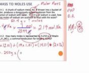 A previous video covered using the molar mass formula.This video shows how to use a molar mass in a dimensional analysis calculation.