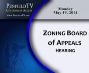Video by Penfield TV - Chairman Daniel DeLaus presidingn00:00:16 Opening Remarks by Chairmann00:02:52nJames Houchin, 12 Beechbrook Lane, Rochester, New York 14625 requests an Area Variance from Article III-3-37-A of the Code to allow the construction of an enclosed porch with less setback at 12 Beechbrook Lane. The property is owned by James and Lorraine Houchin and zoned R-1-20. SBL #108.12-1-76. Application # 14Z-0027. nn00:07:01 nPhil Palermo, 213 Torrey Pines Drive, Rochester, New York 14612