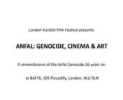 UK premiere of ‘1001 Apples’n a film in remembrance of ‘Anfal’ the Kurdish Genocide, on its 26th anniversary.nnFilm: 1001 Apples.nDir: Taha KariminRunning: 74mins, Iraq.nTimename, email address and contact number to:n lkffevents@yahoo.com nor by calling +44 (0) 7462313535.