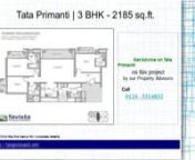 Tata Primanti, which positions on more than 36 acres of lush greens is a residential project brought to you personally by reputed real estate title Tata Housing Development Company Limited .