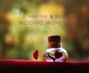 Haritha Rajiv Wedding Trailer from haritha