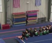 Alexa Anastos&#39;s second vault during a gymnastics competition at Arnold&#39;s Gym in Mansfield, MA on February 1, 2014