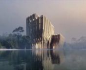 See more architecture and design movies: www.dezeen.com/features/moviesnnZaha Hadid has unveiled designs for a new Cambodian institution made up of five interwoven wooden towers to house the largest archive of genocide-related documents in Southeast Asia.nnThe London-based architect – who is best known for utilising modern materials such as concrete, fibreglass and resin – chose timber for the tapered wooden structures of the Sleuk Rith Institute, a building conceived by human rights activis