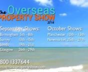 If you’re thinking about buying a new home overseas, then join us at The Overseas Property Show.nnYou’ll be able to discuss your requirements with experts flown in specially for this event from Portugal, Spain, Florida and Italy.nnFind out how to track down the best property bargains, starting from €79,000 to luxury villas, and get free advice about the buying process and legal requirements.nnnnWhen and Where...?nnDate Venue AddressnnBirmingham 5 – 8 Sept The National Motorcycle Museum,