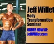 IFBB Professional and steroid free bodybuilder, Jeff Willet shares all the details of his proven body transformation principles and answers audience questions in this seminar given at Jeff Willet&#39;s Powerhouse Gym located in Adrian, Michigan.nnTopics covered include:nn-Jeff&#39;s Evolution to the Max-OT Principlesn-Weight Training Techniquesn-Cardiovascular Trainingn-Nutrition Principlesn-Fitness Mythsn-Motivation/Mental DisciplinennYou will also see the 15 minute film festival version of the interna