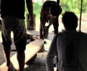 in 2007 i went to the Mentawai forest to shape my first Alaia with the Sikerei tribe.nWith shaping tips from Tom wegener,I found a fallen tree that seemed similar enough to polownia,cut a slice and starting shaping with a axe, a machete and local small knife. 80 % of the board was shaped with those tools and i finished the rest on my boat &#39;&#39;SCAME&#39;&#39;nI always wanted to get some footage of that amazing experience so 4 years later with more Alaia shaping experience i brought back my original board w