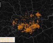 Created using data from GiGL under their public data use licence; a comprehensive temporal and geographic dataset of stag beetle sightings per year, by 1km grid square, within Greater London between 1986 and 2014. The animated map was created using the Microsoft Excel PowerMap add-on; an excellent tool for producing animations from simple and complex data sets. The map is animated to show peaks in different areas of Greater London and the frequency of sightings by year between 1986 and 2014.nMap
