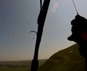 Mam Tor SE face, easterly wind, sporadic thermic activity which improved during the afternoon.
