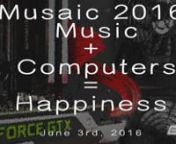 Musaic 2015 Music +Computers = Happiness,June 3rd, 2016nnFireflies ………………….… Nick SibickynDance by Dana SandersnTo experience something as special as a firefly on a hot summer night is an experience that I wish for everyone. I find it amusing that a firefly’s little tiny spark of light is burned so deeply into my memory. Remembering this spark instantly transforms me back to my youth.n nThe music composed for this was made using entirely “subtractive synthesis” techni