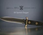 Ek Commando Knife Co. is proud to announce the release of the limited production Ek/Spartan Dagger, an Ek Commando Knife and Spartan Blades collaboration.nnThe Ek/Spartan Dagger is made from CPM S35VN.It has a black tungsten DLC coated blade that measures 6”.The overall length of the Dagger is 10.8125”.The handle material is G10 and the sheath is made of MOLLE compatible nylon cordura.The Ek/Spartan Dagger is made in the USA.nnEk Commando Knife Co. and Spartan Blades will each have 2
