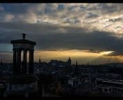 A time lapse stop motion Photography film that explores the views from the Calton Hill area of Edinburgh. The film was shot with Canon 5d Mark II. The Idea is to try and capture some rainy cloud formation round the centre of the city. The film starts with shots of EDINBURGHfrom across the water Fife then couple of shots of the bridges ending up on Carlton hill. Most of the shots were taken before during or after a rain storm to try and capture that dramatic type of light