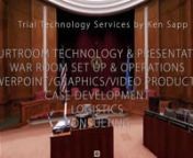 Trial Technology Services by Ken Sapp offering courtroom presentation services.nContact us todaynemail: service@trialtechnologyservices.comnweb: www.triatechnologyservices.comnlinkedin: nfacebook: