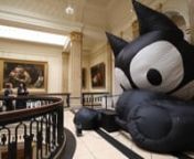 Time lapse footage showing Inflatable Felix by Mark Leckey being inflated. Inflatable Felix, on display as part of ZOO LOGIC by Mark Leckey at the Walker Art Gallery. nFelix the Cat, in the form of a doll on a gramophone, was the first picture transmitted on TV in America in 1928. nThe display is part of the Arts Council Collection National Partners Programme.