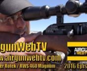 RWS 460 / Walther Rotek - German engineered Airguns on the bench and in the field!nnPlease scroll down for links to all the products seen in this episode and to also support our sponsors.It’s a great time to be an airgunner!nnA lot of folks may not know the name Umarex USA, but they know their products.They are the leader in replica CO2 pistols and their products are just about everywhere you look.But they do a lot more than that.They also import some amazing high powered hunting airgu