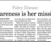 Breaking New Headline: Fabry Disease &amp; 3 Sugars in the leading cause of the Rare Disease?Build-up of 3 Sugars? What 3 Sugars?nnnPlease Share. Help raise Fabry Awareness. Climate does effect the cause of Fabry Disease. Fabry Disease is a Point Mutation. A point mutation is a mutation that is comes from an Environment some source of form, for examples: being exposure to Radiation, Heat, Chemicals, UV-Lights can cause a Point Mutation. There are more Point Mutation Diseases like Sickle Cell Ane