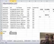 Excel Video 178 introduces INDEX, a more flexible lookup function than VLOOKUP or HLOOKUP.One of the shortcomings of VLOOKUP, for example, is that the data you’re looking for has to be in the far left column of the range you’re looking in.(No, you can’t enter a negative number for column reference to make VLOOKUP look at prior columns.)Combining INDEX with MATCH is a powerful way to look up a variety of information.nnI’ll start Excel Video 178 by showing you a combined INDEX and MA