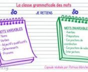 Les classes grammaticales from les classes grammaticales