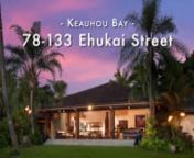 Welcome to this luxury real estate video tour on the beautiful Big Island of Hawaii!nnThis breathtaking Balinese-style estate sits on nearly a full acre of bayfront property on the iconic Keauhou Bay in Kailua-Kona, Hawaii. Nestled beneath a canopy of coconut palms, orchids and fragrant plumeria trees, look no further than your own private beach or waterfall-fed pool to find your slice of paradise. The main entry boasts soaring vaulted ceilings, spanning the living room, master bedroom, kitchen