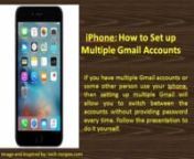 Hello friends, today Xoom Telecom will show you how to set up multiple gmail accounts in your iphone. If you have multiple gmail accounts or anybody other than you uses your phohne, this feature will really help you. You don’t have to enter password every time you switched between accounts. nnVideo transcription: nnFirst open the menu by tapping the 3 horizontal line. This will be found top right corner of the screen. Your email address will be shown top of the screen. Tap on the email address