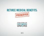 This short video explains the post-retiree medical benefits that have been negotiated as part of the 2015 Tentative National Agreement. Learn how it will work, and why it&#39;s such a win for Coalition-union represented employees at KP.