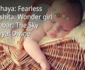 Nice And Beautiful Baby Girl Names With Meanings from beautiful girl