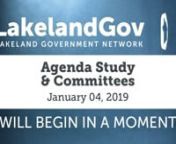 To search for an agenda item use CTRL+F (on PC) or Command+F (on MAC)ntPLAY video and click on the item start time example: ( 00:00:00 )ntntLink to related Agenda:nthttp://www.lakelandgov.net/Portals/CityClerk/City%20Commission/Agendas/2019/01-07-19/01-07-19%20Agenda.pdfntntntClick on Read More Now (Below)ntntCall to OrderntntPRESENTATIONS - ADA Compliancy (Kevin Cook, Communications Director)nt nt- Institute for Elected Municipal Officers - Certificate of Completion (Commissioner Walker)ntnt- B