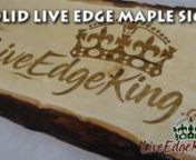 Serving the Niagara and GTA region, LiveEdgeKing.com sells live edge wood boards and planks, flattening, finishing and furniture production with laser engraving services along with delivery.nnThis video showcases our full sheet CNC router and laser to make a Solid Live Edge Maple Sign.nnVisit https://liveedgeking.com/solid-live-edge-maple-signnnIf you wish to purchase live edge or have custom signage to furniture made using wood of any species near Toronto and Niagara, contact us by visiting Liv