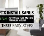 SANUS VLF728 Install from vlf