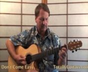 http://www.TotallyGuitars.com Learn to play Ringo Starr - It Don’t Come Easy Guitar lesson - sample guitar lesson.nnIt Don’t Come Easy – Ringo Starr- This was a hit for Ringo after the breakup of The Beatles in 1970. Released as a single, it later appeared on reissues of his first album, Ringo. It Don’t Come Easy was performed at George Harrison’s Concert For Bangla Desh at Madison Square Garden in 1971 with a cast of great musicians, Eric Clapton, Klaus Voorman, Leon Russell, Billy