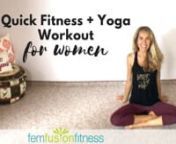 Join my FREE 10-Day Move More Challenge! http://bit.ly/FemMoveMorennIn a funk? No time for a long workout? This mood-boosting Foga (Fitness + Yoga) routine is perfect for you! A quick total-body workout with modifications for all levels. nnSafe for most women with mild to moderate diastasis recti and pelvic organ prolapse as long as you follow my cues for breathing and technique. STOP if anything is painful, uncomfortable, or feels aggravating for your body and your personal pelvic floor/core ne