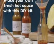 Make your own full-bodied hot sauce with this DIY kit that offers a kick from chipotle and guajillo peppers. Purchase yours here: https://unc.gd/2D5Qc3v